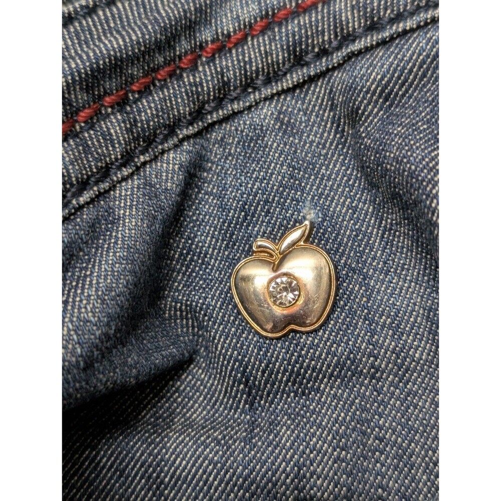 Vintage Y2K Apple Bottoms Jeans Womens 9/10 Low Rise Bootcut Embroidered Pockets - Picture 4 of 16